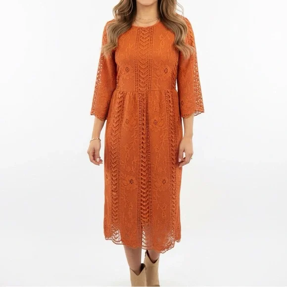 ORANGE LACE COWGIRL DRESS JOURNEY FIVE - Picture 6 of 7